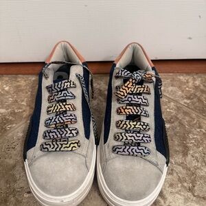 P448 Denim Sneakers women's Colorful Patterned Sz.8